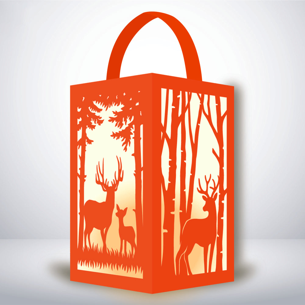 Deer - 3D Paper Lantern File 1  - Cricut File  - VEKTOR KRAFT