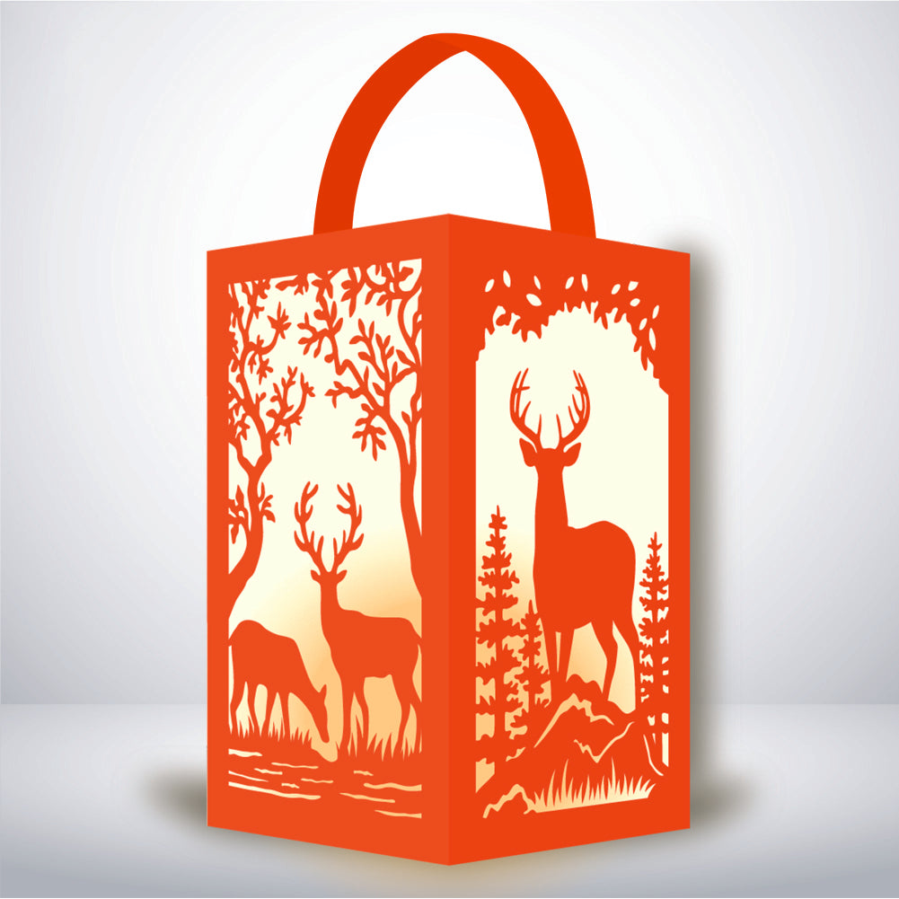 Deer - 3D Paper Lantern File 1  - Cricut File  - VEKTOR KRAFT