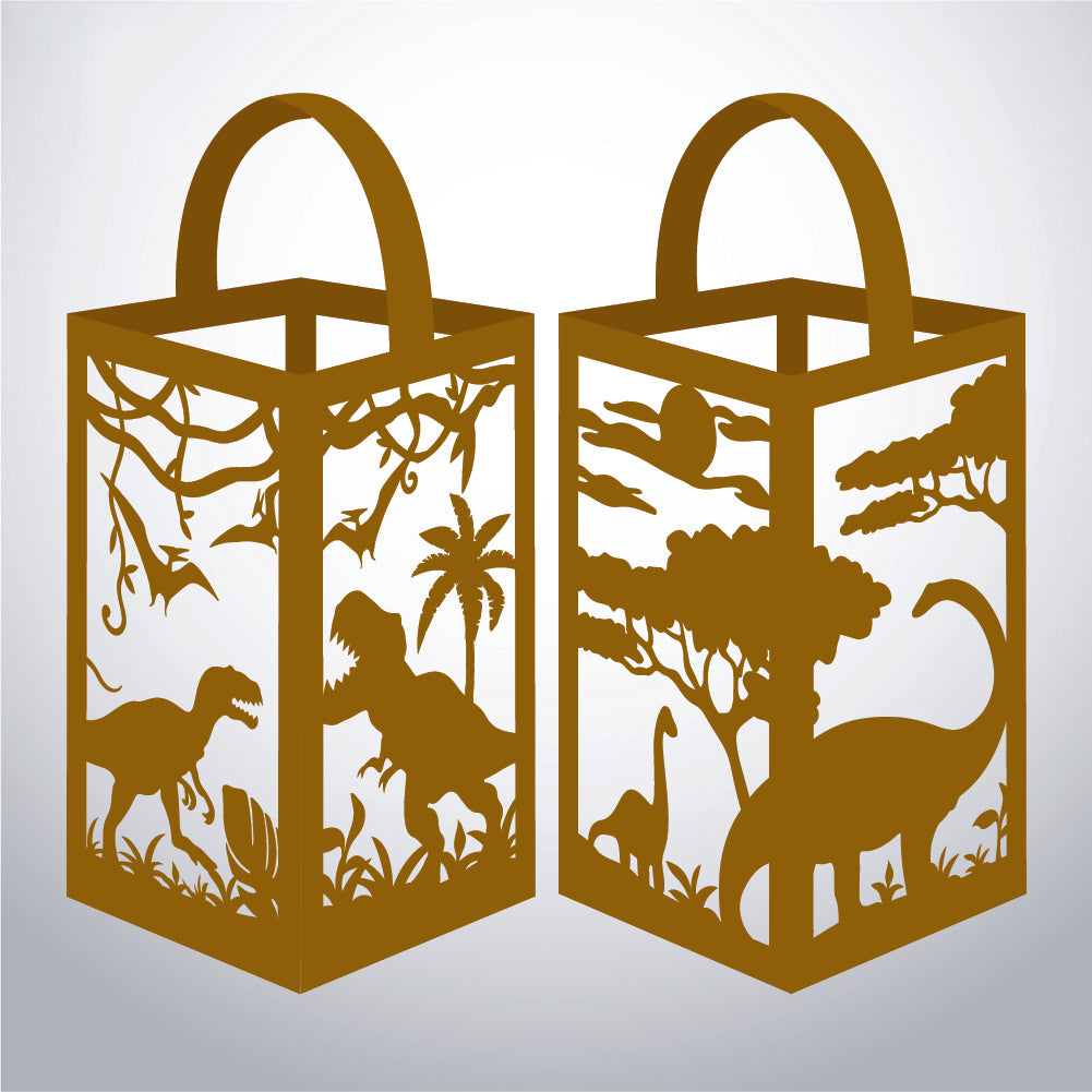 Dinosaurs - 3D Paper Lantern File 1  - Cricut File  - VEKTOR KRAFT