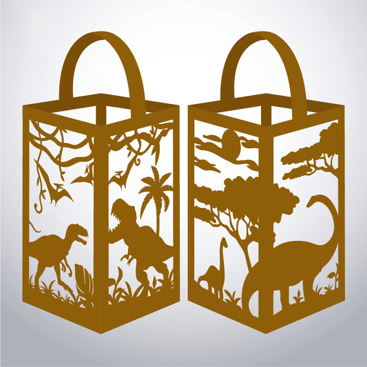 Dinosaurs - 3D Paper Lantern File 1  - Cricut File  - VEKTOR KRAFT
