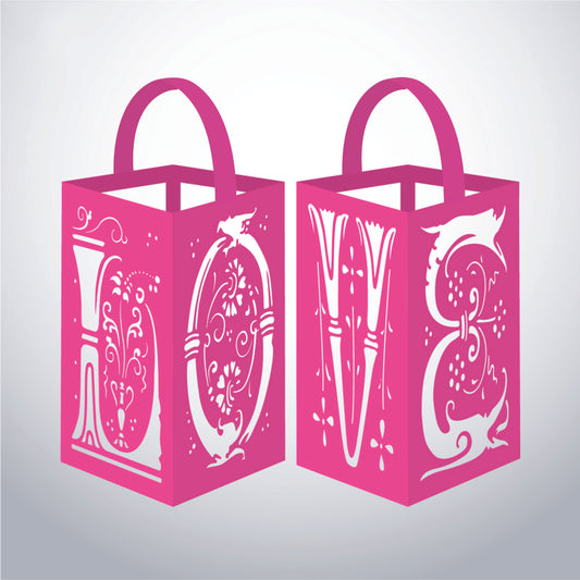 Love 2 - 3D Paper Lantern File 1  - Cricut File  - VEKTOR KRAFT