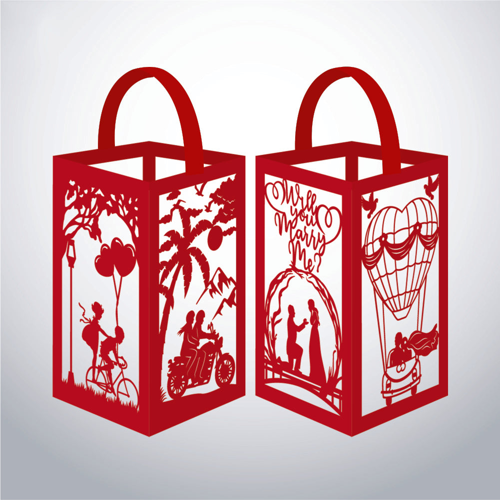 Love 1 - 3D Paper Lantern File 1  - Cricut File  - VEKTOR KRAFT