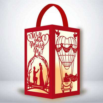 Love 1 - 3D Paper Lantern File 1  - Cricut File  - VEKTOR KRAFT
