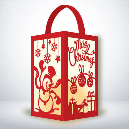 Merry Christmas - 3D Paper Lantern File 1  - Cricut File  - VEKTOR KRAFT