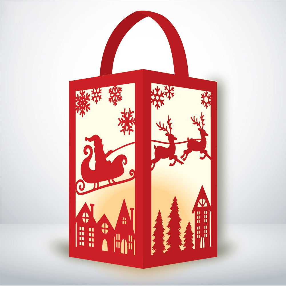 Merry Christmas - 3D Paper Lantern File 1  - Cricut File  - VEKTOR KRAFT