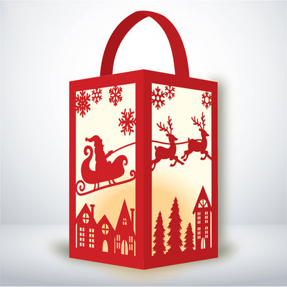 Merry Christmas - 3D Paper Lantern File 1  - Cricut File  - VEKTOR KRAFT
