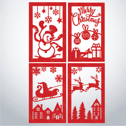 Merry Christmas - 3D Paper Lantern File 1  - Cricut File  - VEKTOR KRAFT