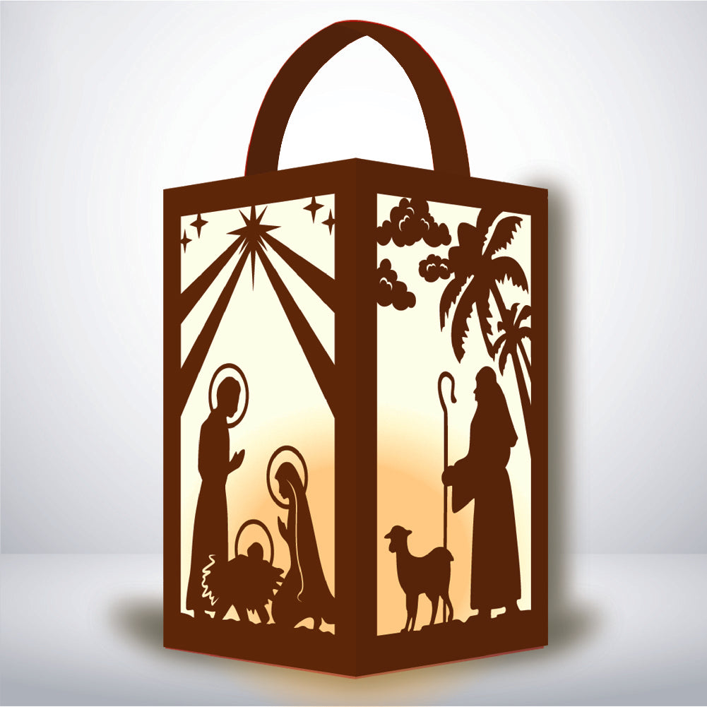 Oh Holy Night - 3D Paper Lantern File 1  - Cricut File  - VEKTOR KRAFT