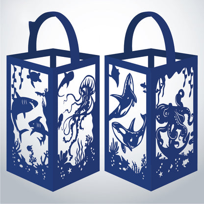 Seabed - 3D Paper Lantern File 1  - Cricut File  - VEKTOR KRAFT