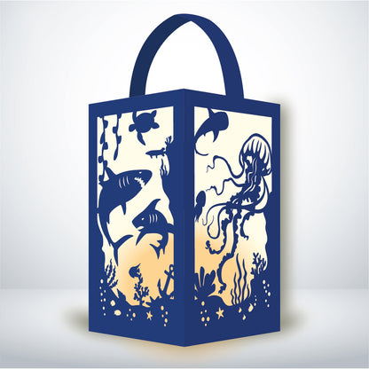 Seabed - 3D Paper Lantern File 1  - Cricut File  - VEKTOR KRAFT