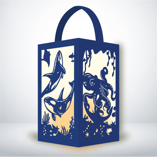 Seabed - 3D Paper Lantern File 1  - Cricut File  - VEKTOR KRAFT