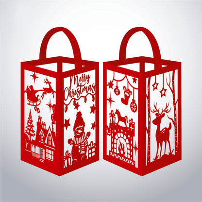 Xmas 1 - 3D Paper Lantern File 1  - Cricut File  - VEKTOR KRAFT
