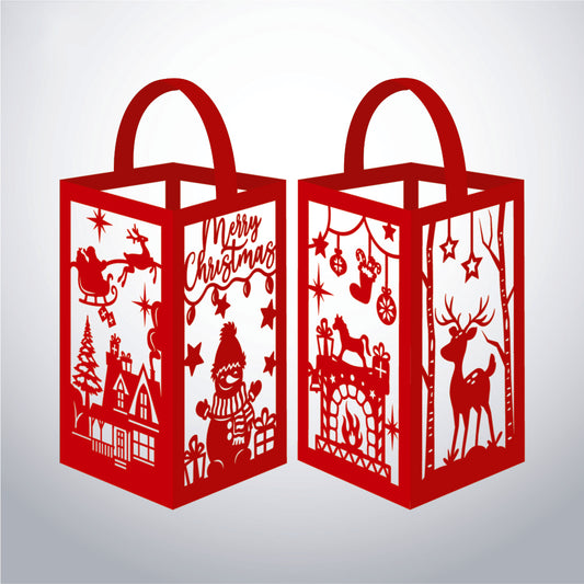Xmas 1 - 3D Paper Lantern File 1  - Cricut File  - VEKTOR KRAFT