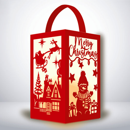 Xmas 1 - 3D Paper Lantern File 1  - Cricut File  - VEKTOR KRAFT