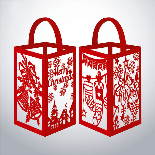 Xmas 3 - 3D Paper Lantern File 1  - Cricut File  - VEKTOR KRAFT