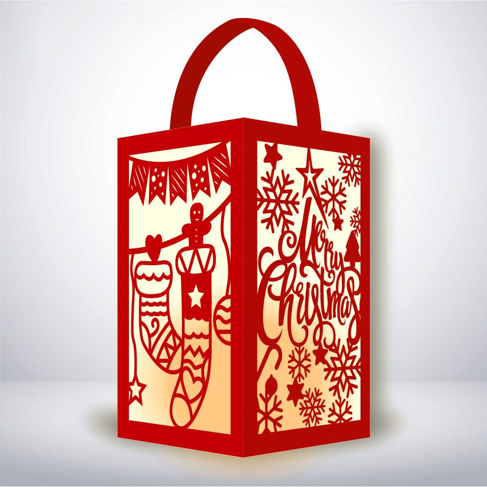 Xmas 3 - 3D Paper Lantern File 1  - Cricut File  - VEKTOR KRAFT