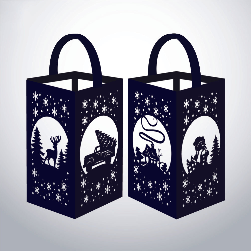 Xmas 4 - 3D Paper Lantern File 1  - Cricut File  - VEKTOR KRAFT