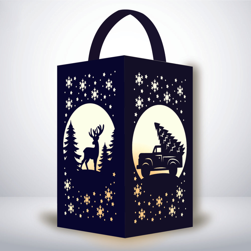 Xmas 4 - 3D Paper Lantern File 1  - Cricut File  - VEKTOR KRAFT