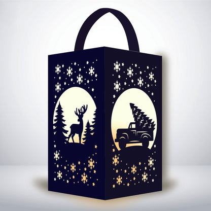 Xmas 4 - 3D Paper Lantern File 1  - Cricut File  - VEKTOR KRAFT