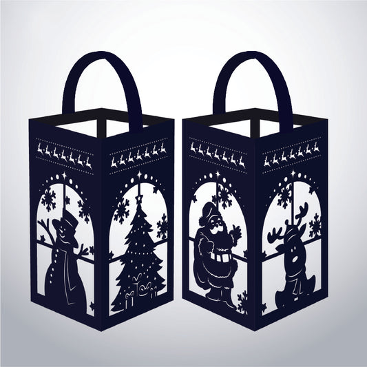 Xmas 5 - 3D Paper Lantern File 1  - Cricut File  - VEKTOR KRAFT