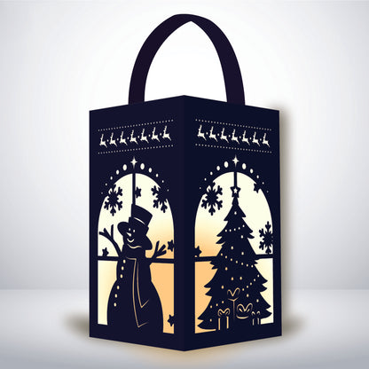 Xmas 5 - 3D Paper Lantern File 1  - Cricut File  - VEKTOR KRAFT