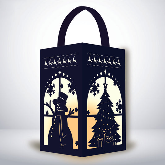 Xmas 5 - 3D Paper Lantern File 1  - Cricut File  - VEKTOR KRAFT