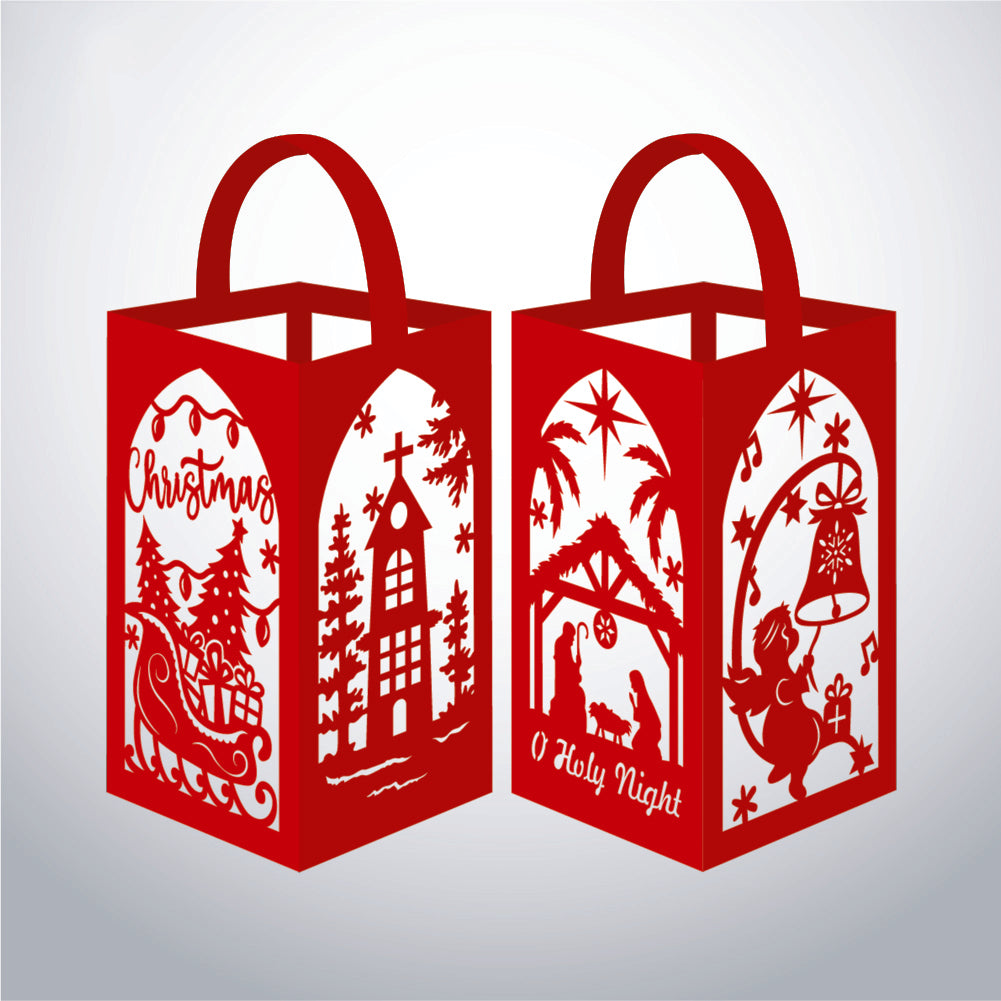 Xmas 6 - 3D Paper Lantern File 1  - Cricut File  - VEKTOR KRAFT