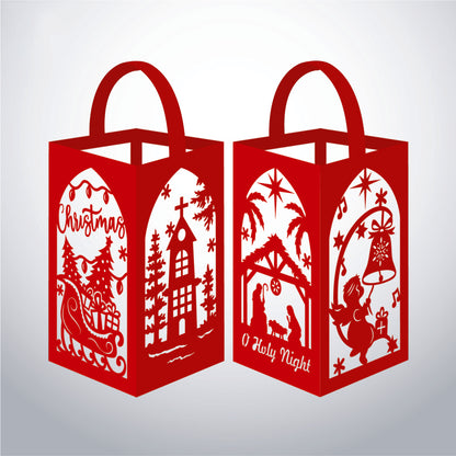 Xmas 6 - 3D Paper Lantern File 1  - Cricut File  - VEKTOR KRAFT