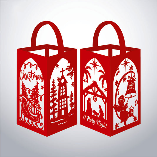 Xmas 6 - 3D Paper Lantern File 1  - Cricut File  - VEKTOR KRAFT