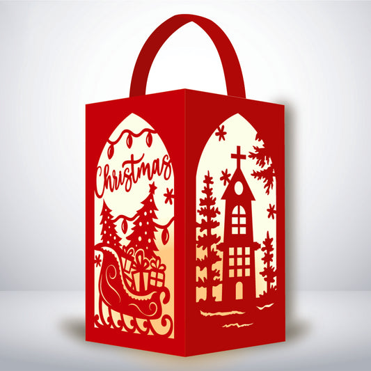 Xmas 6 - 3D Paper Lantern File 1  - Cricut File  - VEKTOR KRAFT