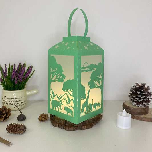 Africa Landspace - 3D Paper Lantern File 2  - Cricut File  - VEKTOR KRAFT