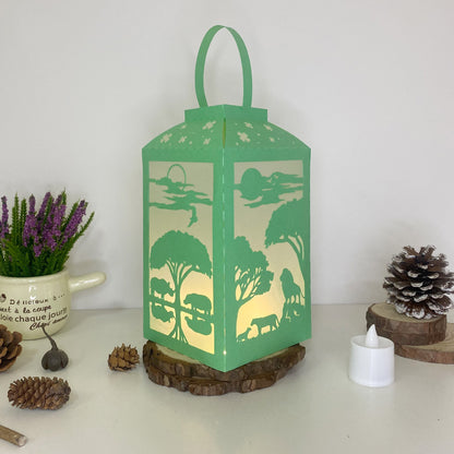 Africa Landspace - 3D Paper Lantern File 2  - Cricut File  - VEKTOR KRAFT