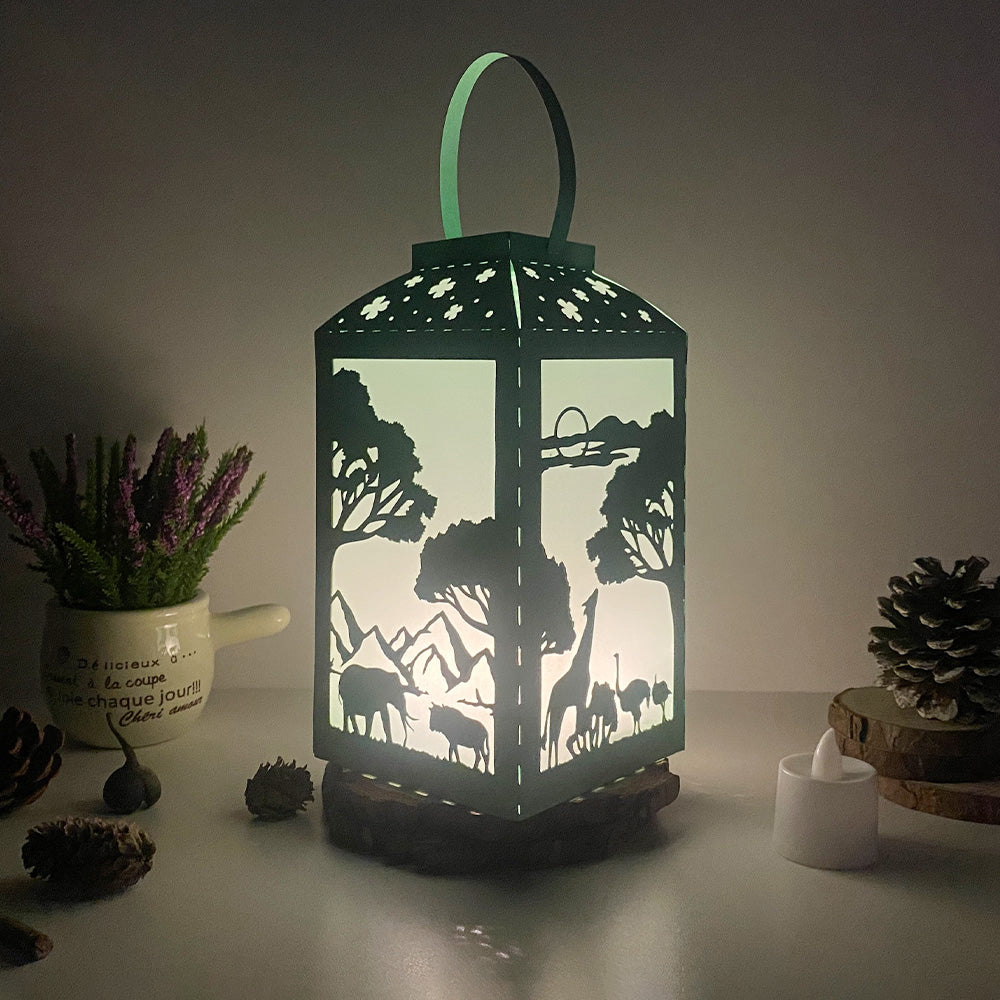 Africa Landspace - 3D Paper Lantern File 2  - Cricut File  - VEKTOR KRAFT