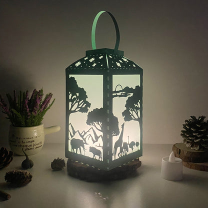 Africa Landspace - 3D Paper Lantern File 2  - Cricut File  - VEKTOR KRAFT