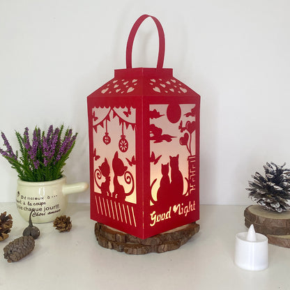 Cat Couple - 3D Paper Lantern File 2  - Cricut File  - VEKTOR KRAFT