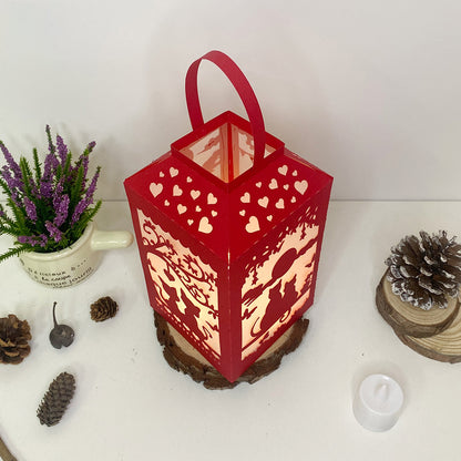 Cat Couple - 3D Paper Lantern File 2  - Cricut File  - VEKTOR KRAFT