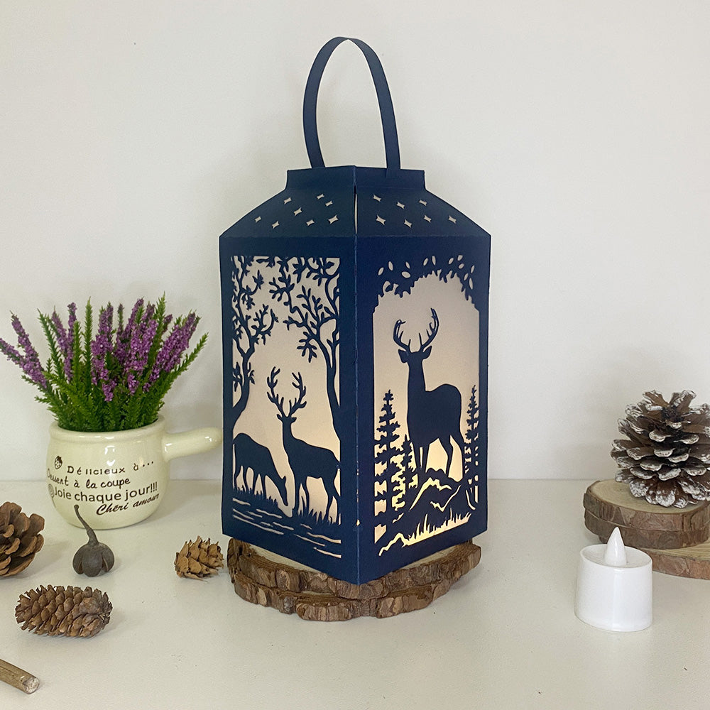 Deer - 3D Paper Lantern File 2  - Cricut File  - VEKTOR KRAFT