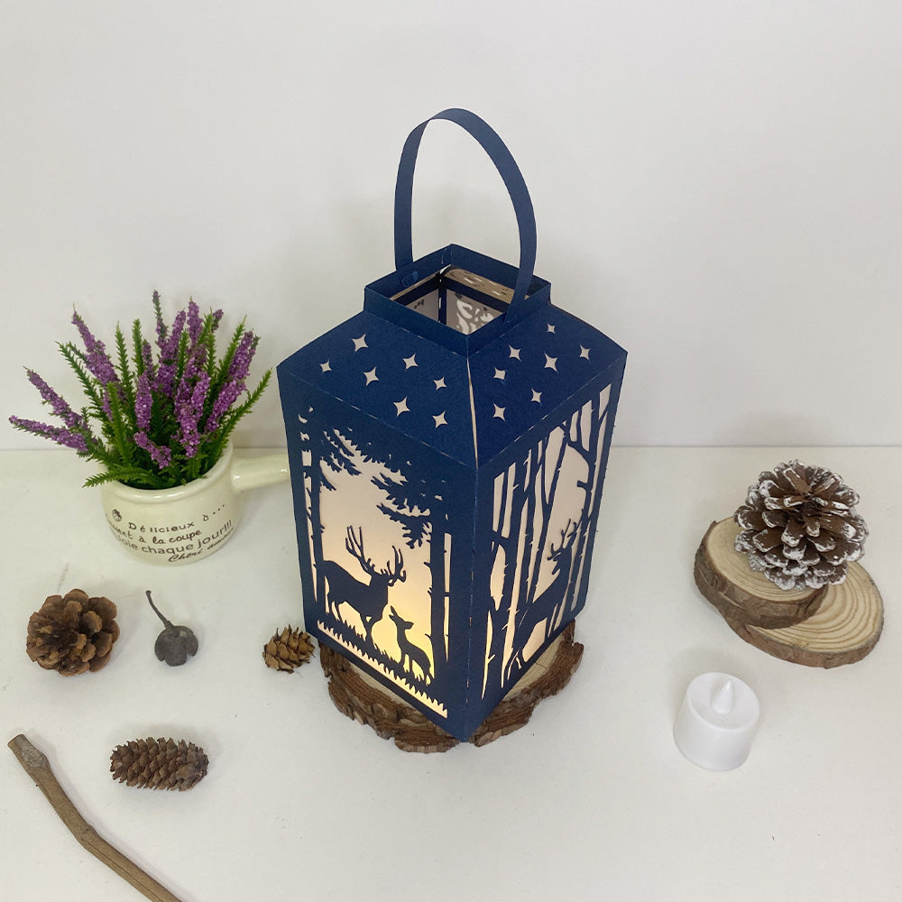 Deer - 3D Paper Lantern File 2  - Cricut File  - VEKTOR KRAFT