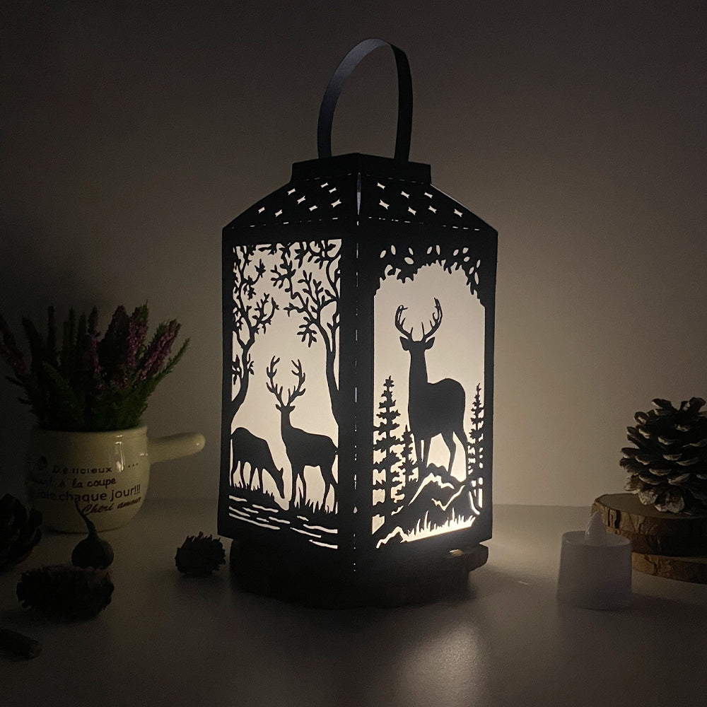 Deer - 3D Paper Lantern File 2  - Cricut File  - VEKTOR KRAFT