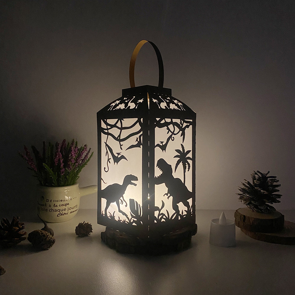 Dinosaurs - 3D Paper Lantern File 2  - Cricut File  - VEKTOR KRAFT