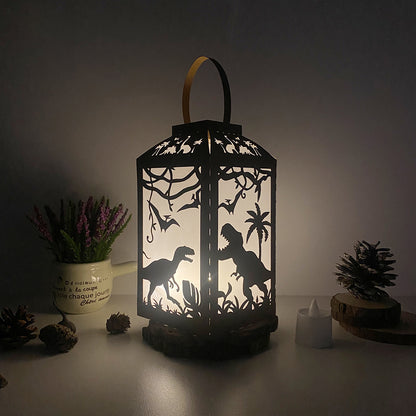 Dinosaurs - 3D Paper Lantern File 2  - Cricut File  - VEKTOR KRAFT