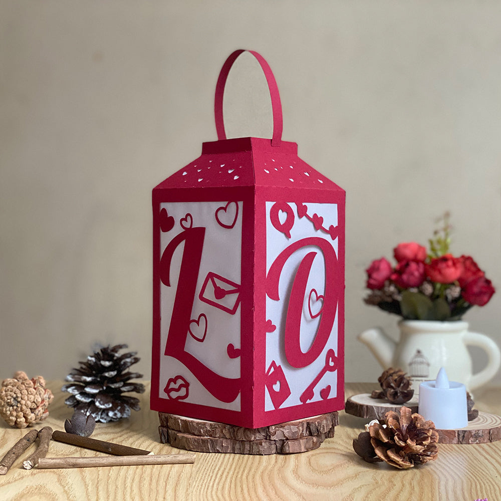 Valentine 2 - 3D Paper Cut Lantern File 2  - Cricut File  - VEKTOR KRAFT