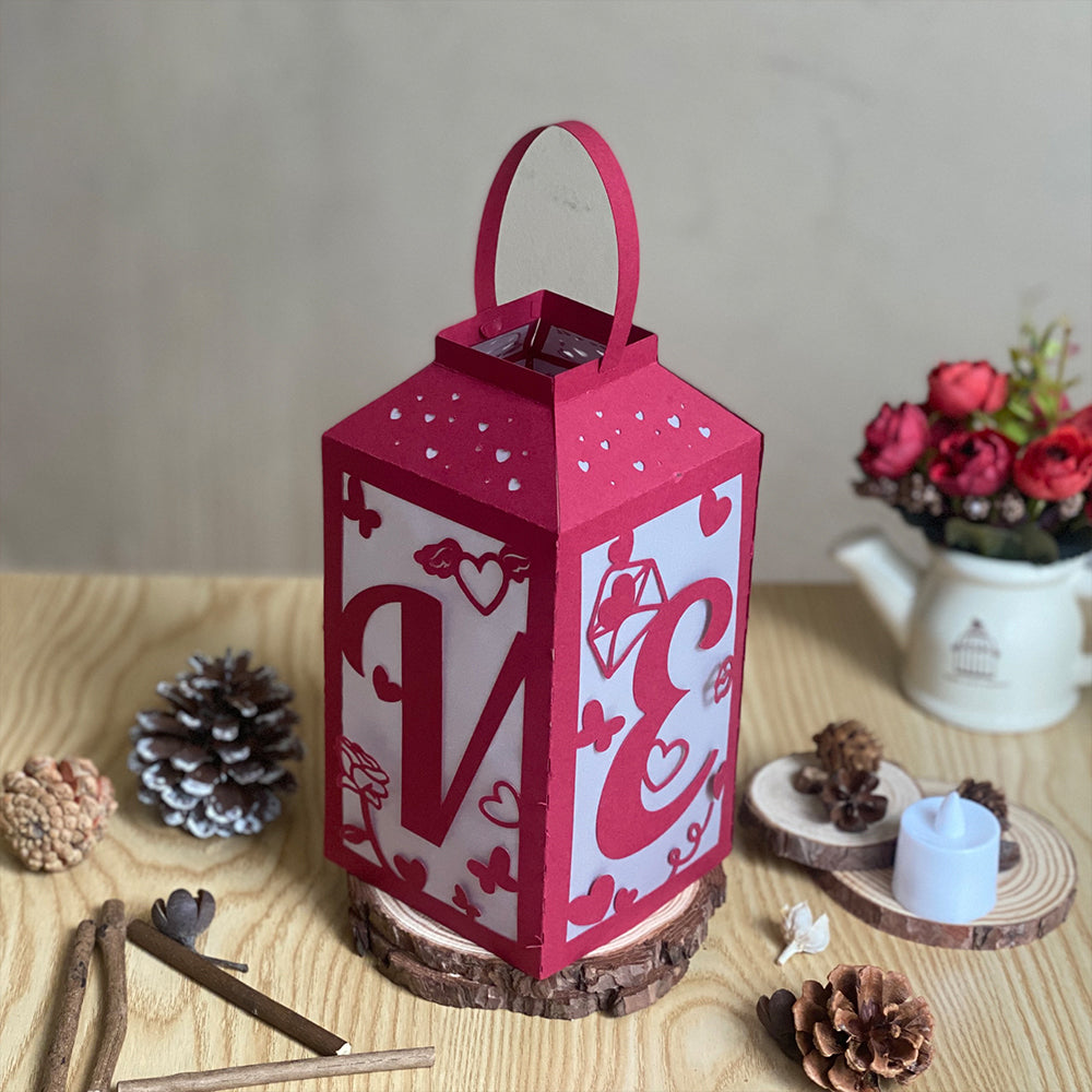 Valentine 2 - 3D Paper Cut Lantern File 2  - Cricut File  - VEKTOR KRAFT