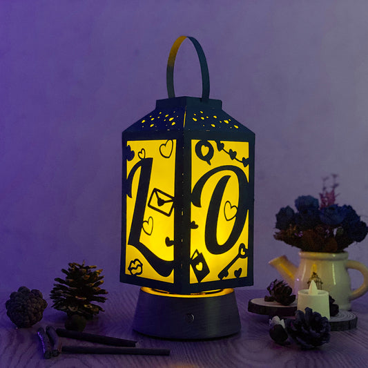 Valentine 2 - 3D Paper Cut Lantern File 2  - Cricut File  - VEKTOR KRAFT