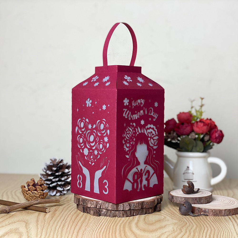 Women Day - 3D Paper Lantern File 2  - Cricut File  - VEKTOR KRAFT