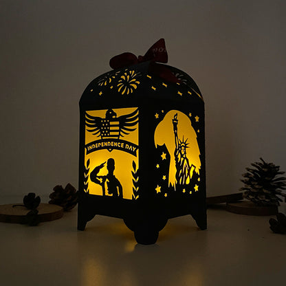 4th Of July - 3D Paper Lantern File 3  - Cricut File  - VEKTOR KRAFT