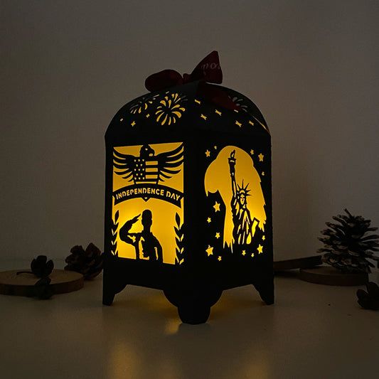 4th Of July - 3D Paper Lantern File 3  - Cricut File  - VEKTOR KRAFT