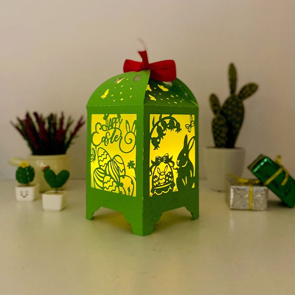 Bunny Easter 1 - 3D Paper Lantern File 3  - Cricut File  - VEKTOR KRAFT