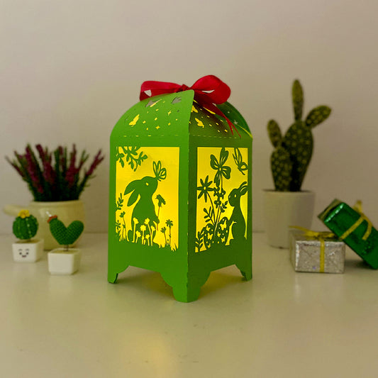Bunny Easter 1 - 3D Paper Lantern File 3  - Cricut File  - VEKTOR KRAFT