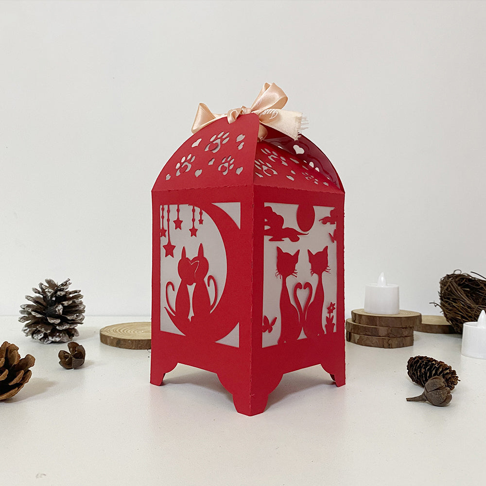 Cat Couple - 3D Paper Lantern File 3  - Cricut File  - VEKTOR KRAFT